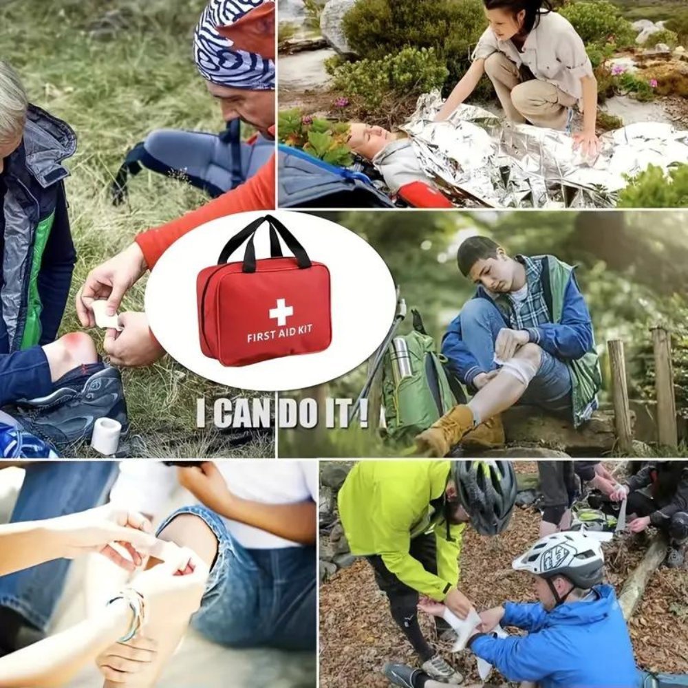 173pcs Large First Aid Kit: Portable Bag For Outdoor Hunting, Hiking, Camping And More - Including Emergency Supplies! - Outdoor Boys outdoorboys