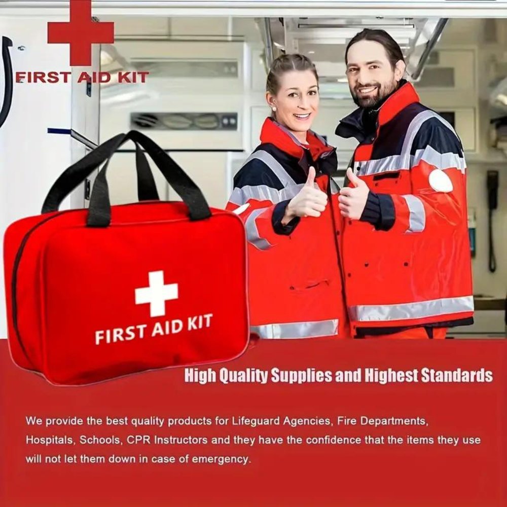 173pcs Large First Aid Kit: Portable Bag For Outdoor Hunting, Hiking, Camping And More - Including Emergency Supplies! - Outdoor Boys outdoorboys
