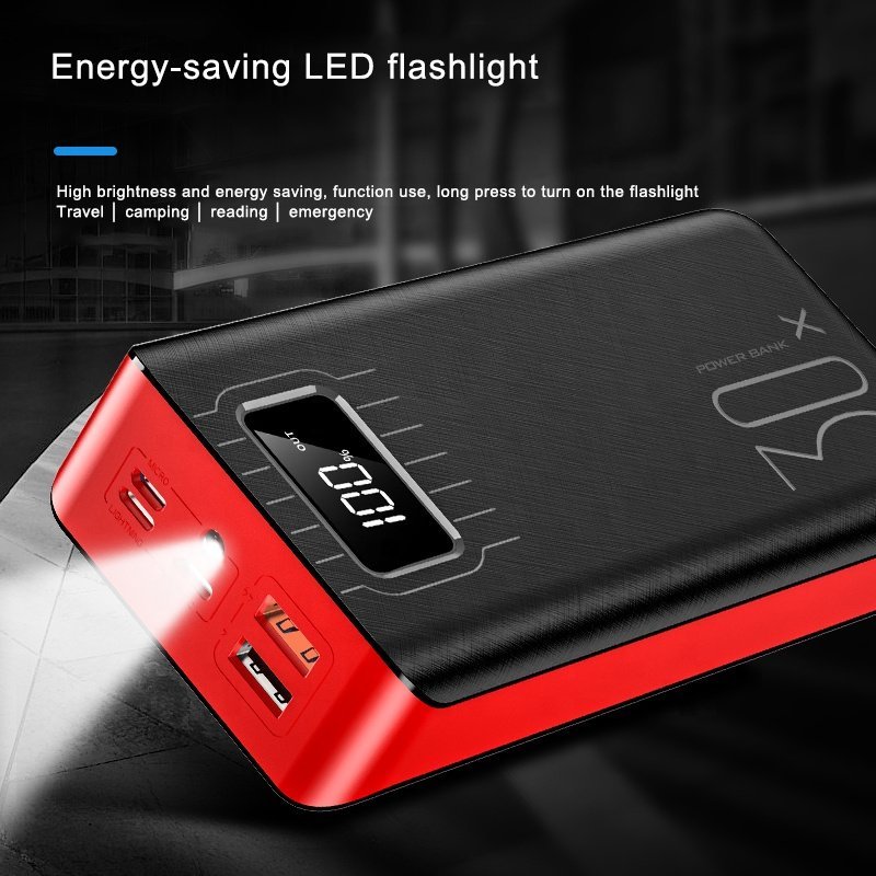 20000mAh External Battery Power Bank Dual USB With LED Flashlight - Outdoor Boys outdoorboys
