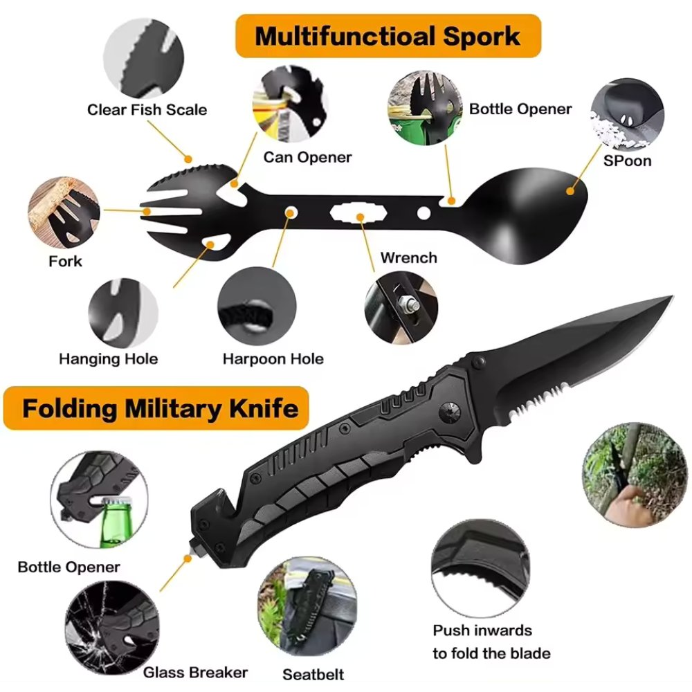 31 Pieces in 1 Bag Survival Gear and Equipment - Outdoor Boys outdoorboys