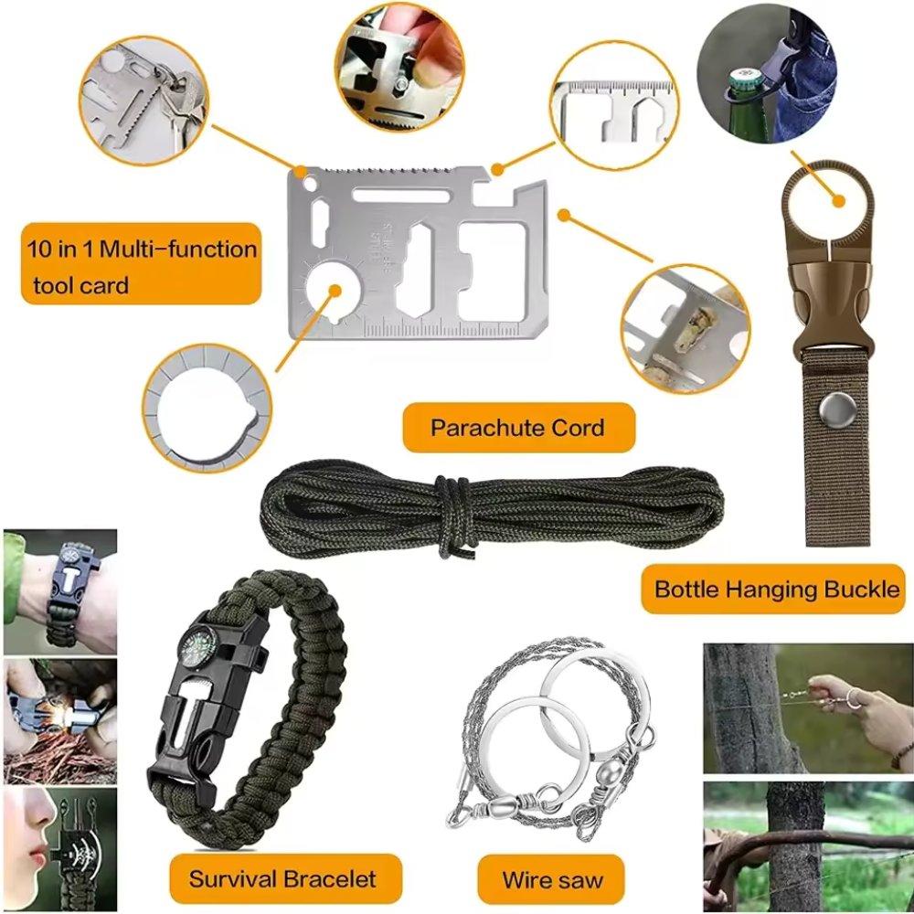 31 Pieces in 1 Bag Survival Gear and Equipment - Outdoor Boys outdoorboys