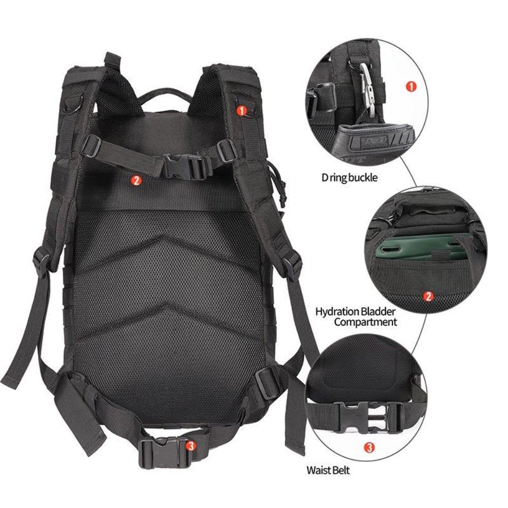 42L Tactical Backpack Bag with USA Patch - Outdoor Boys outdoorboys