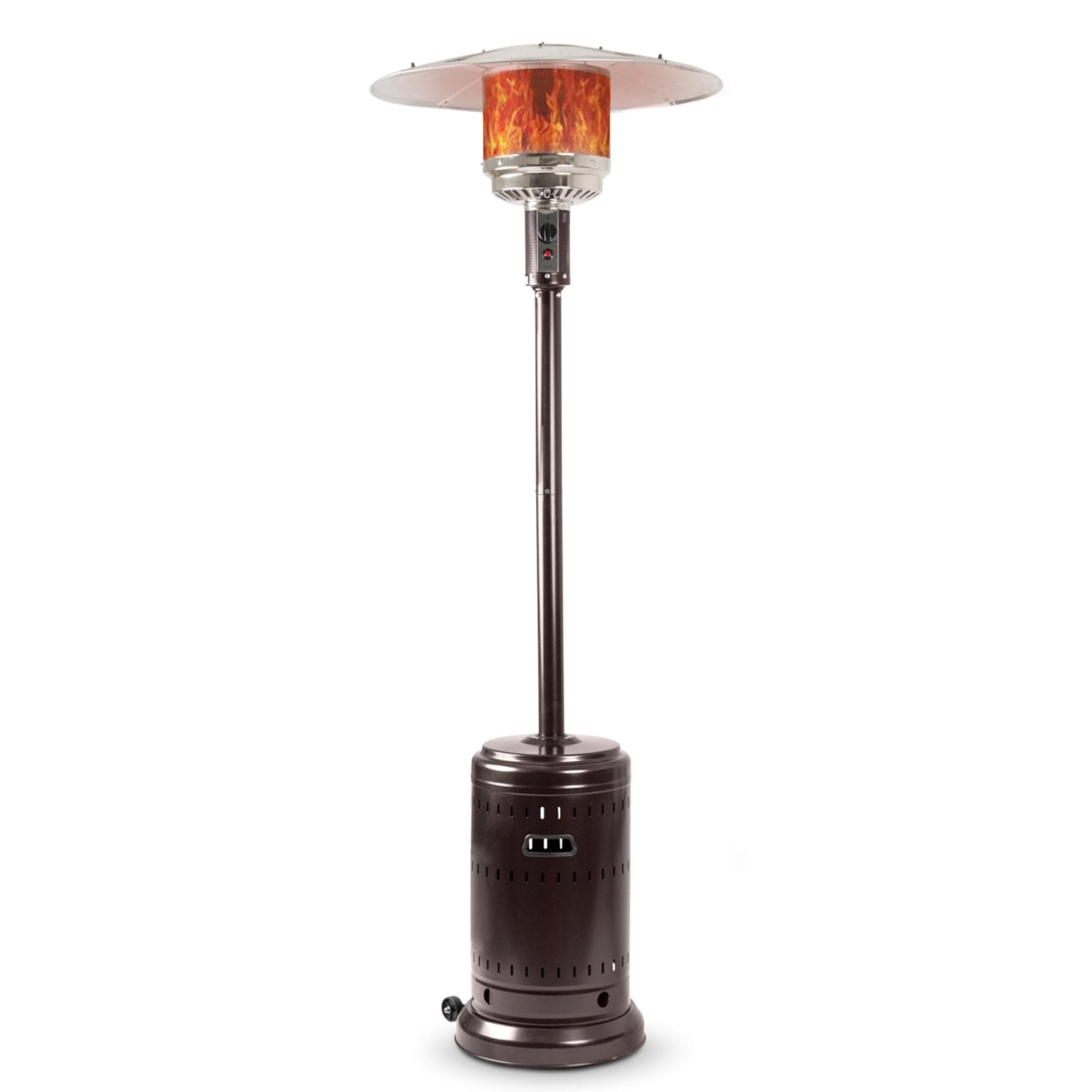 Amazon Basics 46,000 BTU Outdoor Propane Patio Heater with Wheels, Commercial & Residential, Slate Gray, with Water Tank, 32.1 x 32.1 x 91.3 inches (LxWxH) - Outdoor Boys outdoorboys