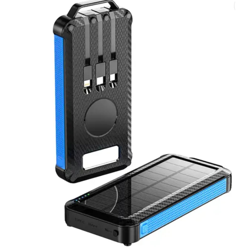 Ip65 Waterproof Portable Wireless Solar Power Bank Panel Charger Solar Powerbank Usb - C - Outdoor Boys outdoorboys