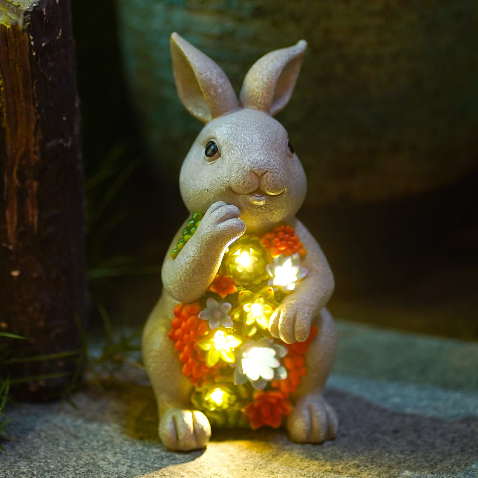 Nacome Solar Garden Outdoor Statues Turtle with Succulent and 7 LED Lights - Lawn Decor Tortoise Statue for Patio, Balcony, Yard Ornament - Chrismtas Gifts for Mom Grandma - Outdoor Boys outdoorboys