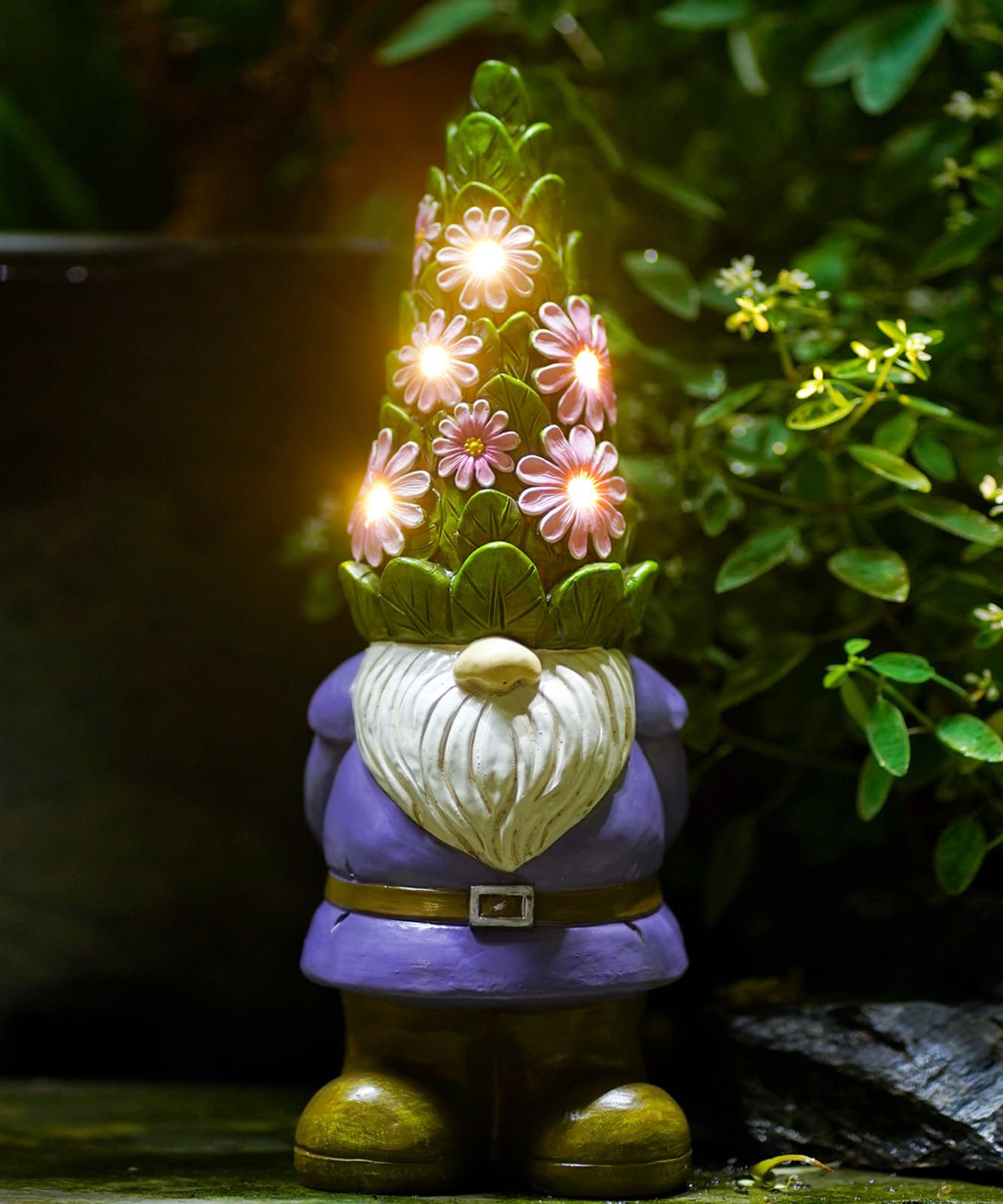 Nacome Solar Garden Outdoor Statues Turtle with Succulent and 7 LED Lights - Lawn Decor Tortoise Statue for Patio, Balcony, Yard Ornament - Chrismtas Gifts for Mom Grandma - Outdoor Boys outdoorboys
