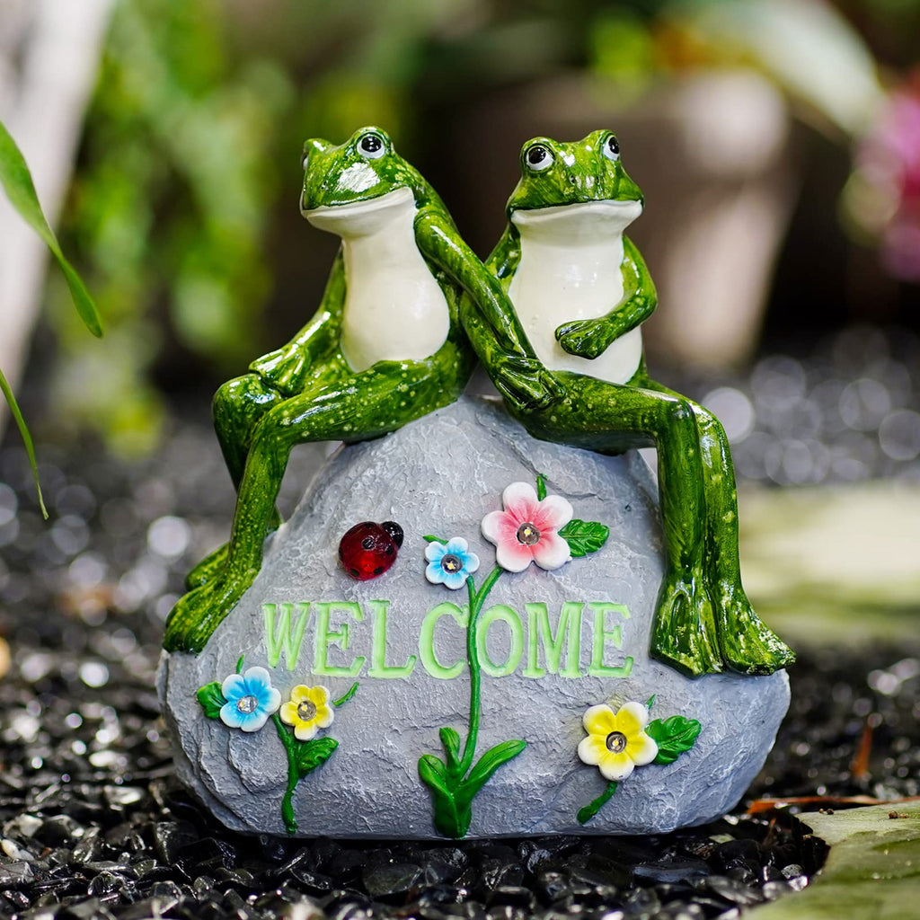 Nacome Solar Garden Outdoor Statues Turtle with Succulent and 7 LED Lights - Lawn Decor Tortoise Statue for Patio, Balcony, Yard Ornament - Chrismtas Gifts for Mom Grandma - Outdoor Boys outdoorboys